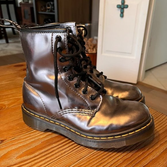 Dr. Marten 1460 Pewter Koram Flash Metallic Boots